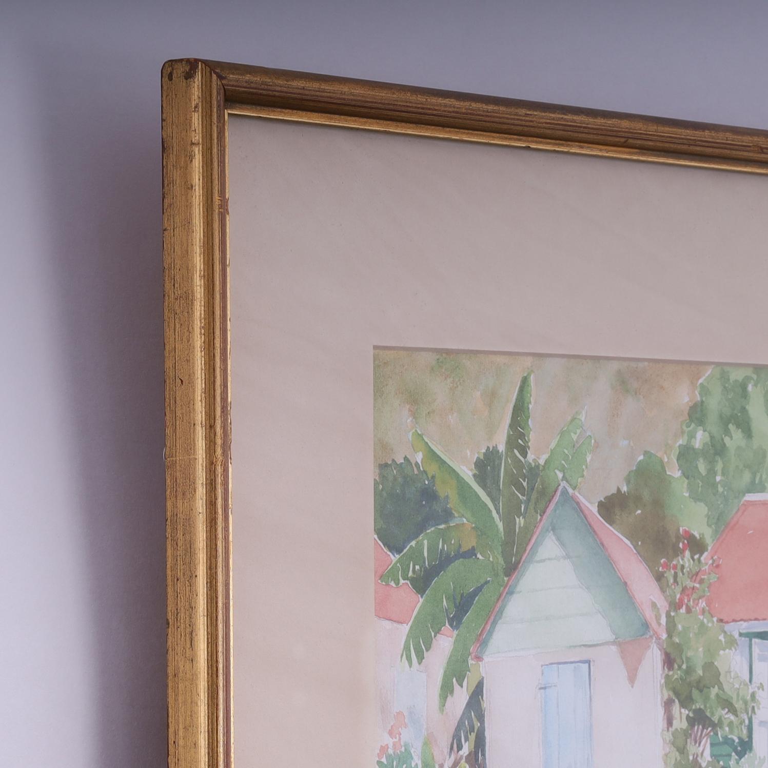 Tropical Watercolor Painting on Paper by Alanna Fagan im Angebot 6