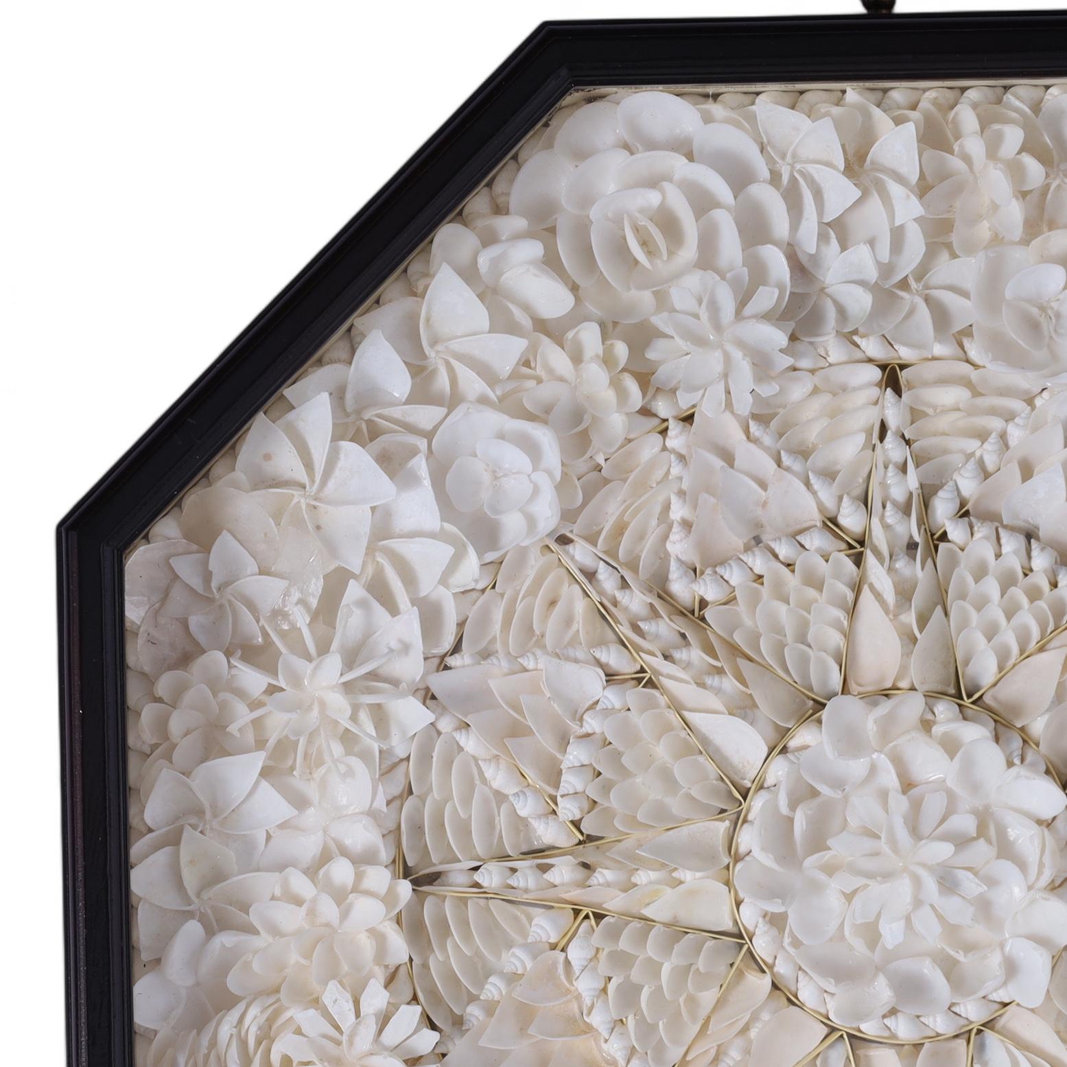 Vintage Sailors Valentine with White Seashells - Victorian Art by Unknown