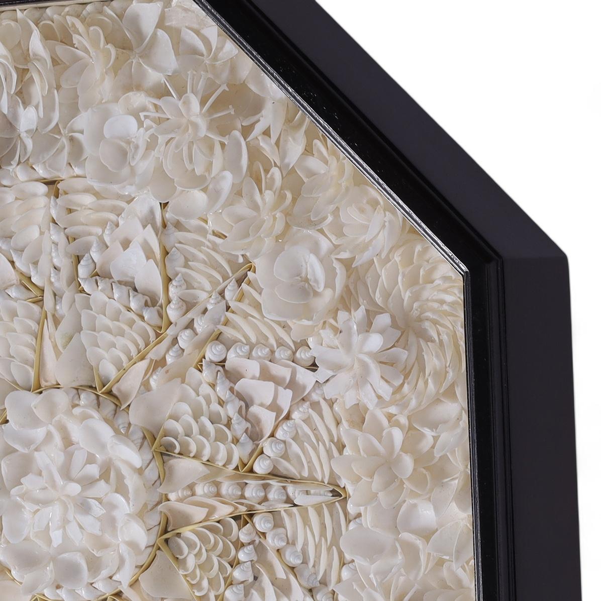 Vintage Sailors Valentine with White Seashells 4