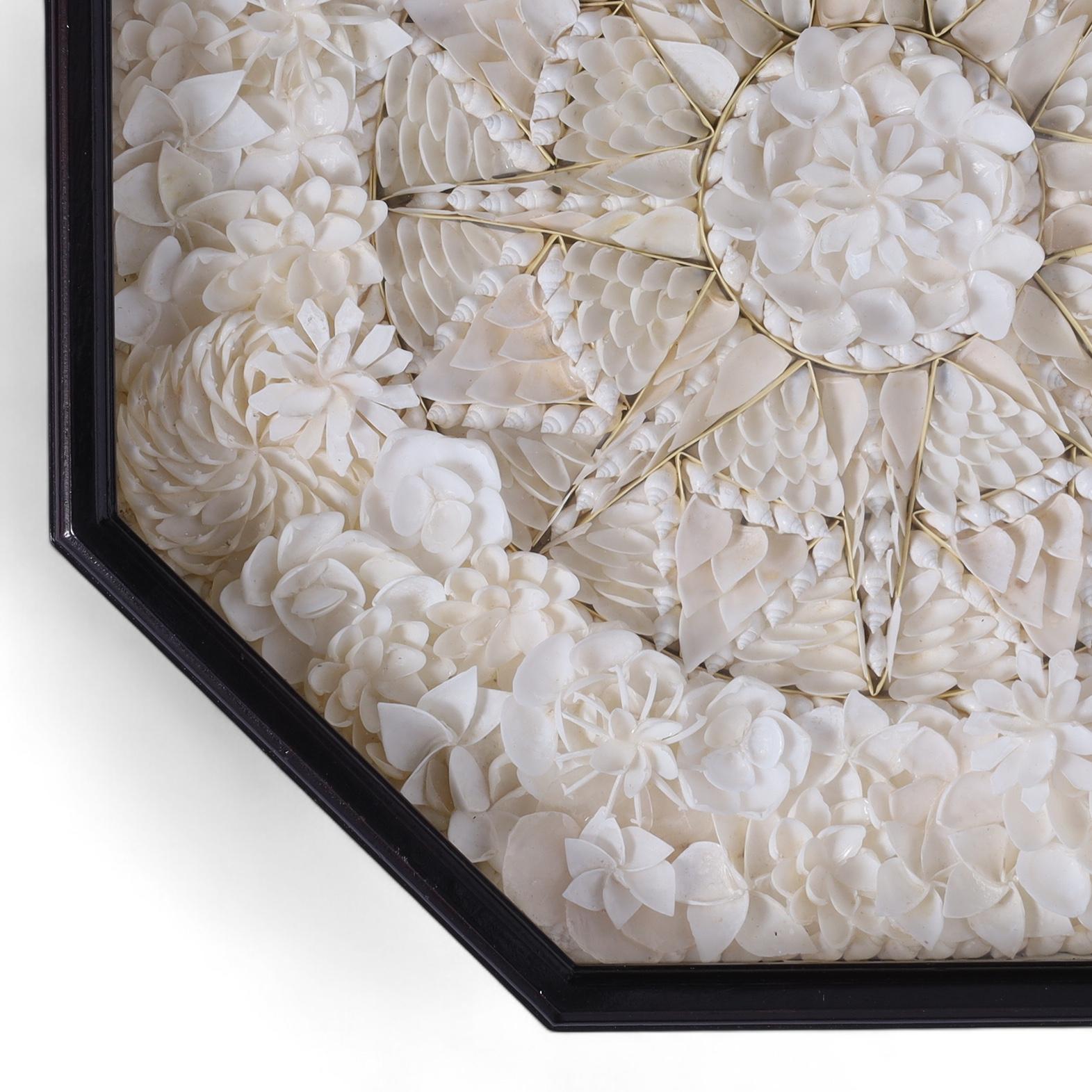 Vintage Sailors Valentine with White Seashells 1