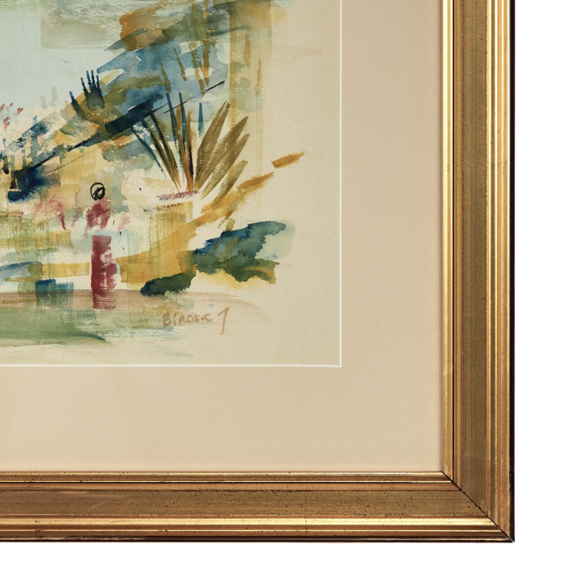 Paar Bermuda Bay Scape Aquarelle von Alfred Birdsey im Angebot 6