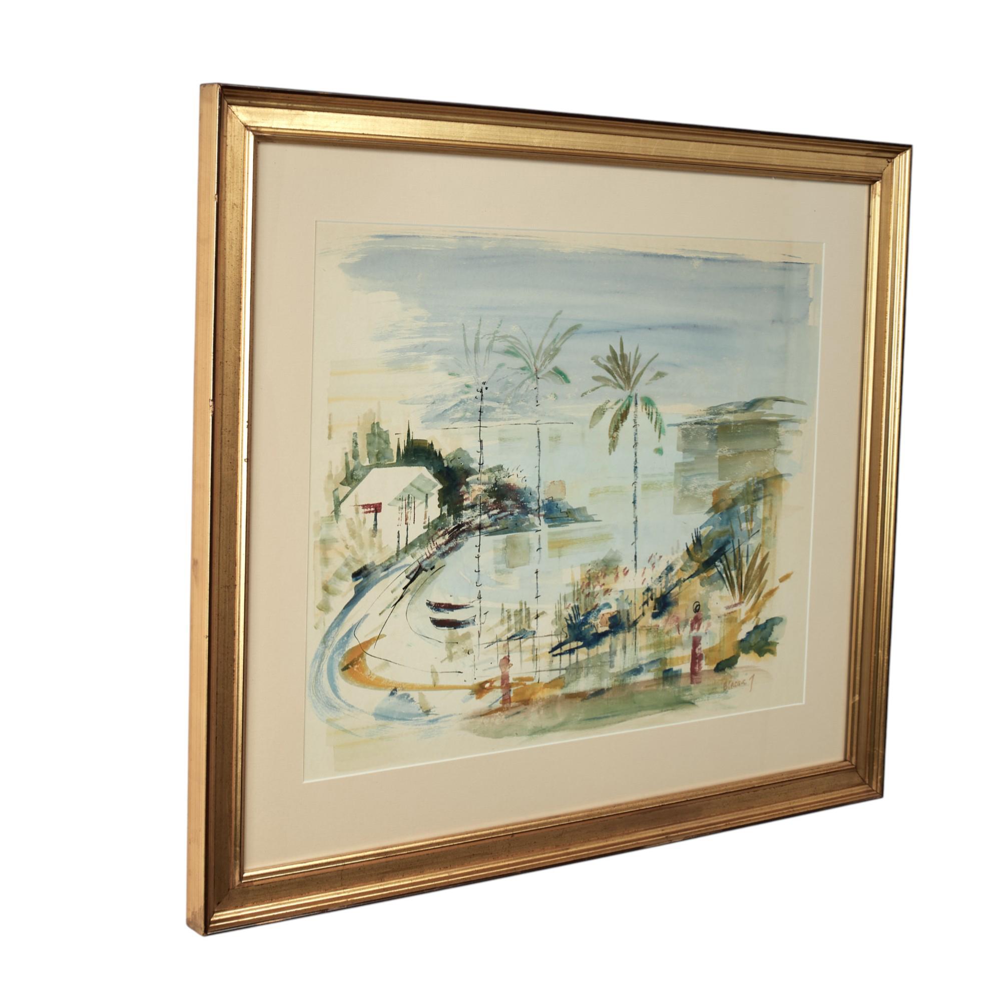 Paar Bermuda Bay Scape Aquarelle von Alfred Birdsey im Angebot 8