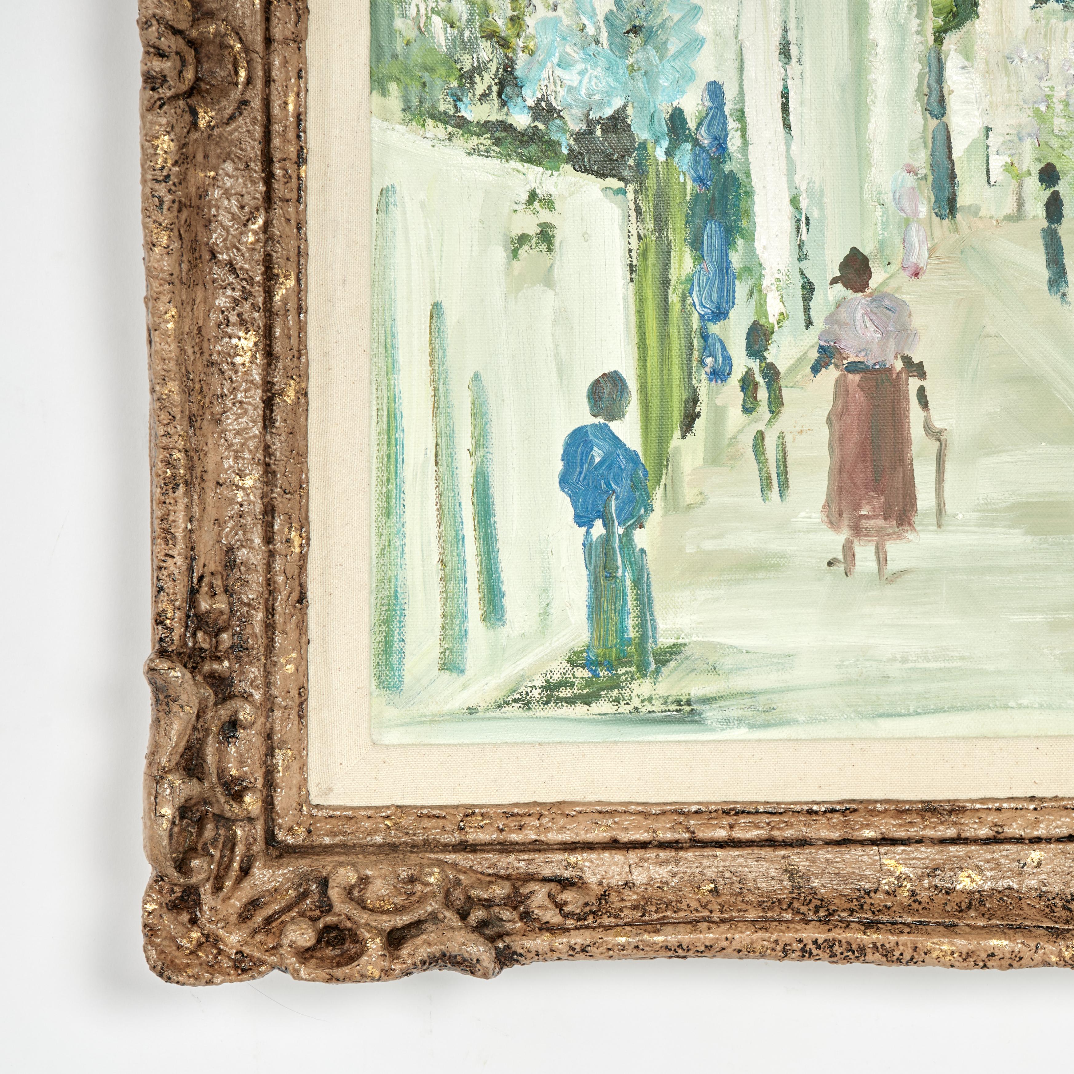 Pintura de época de una escena callejera de las Bermudas por Alfred Birdsey en venta 5