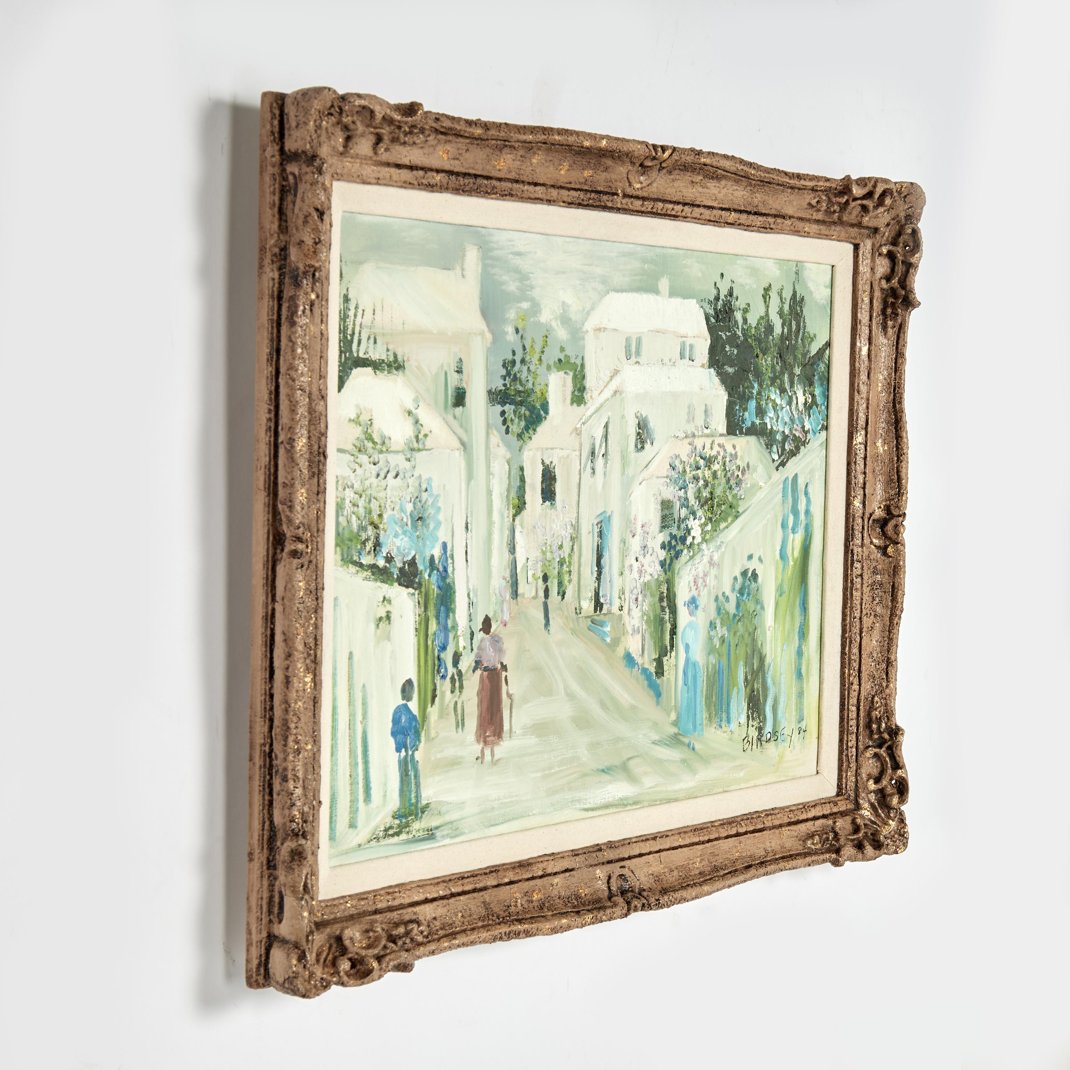 Pintura de época de una escena callejera de las Bermudas por Alfred Birdsey en venta 8