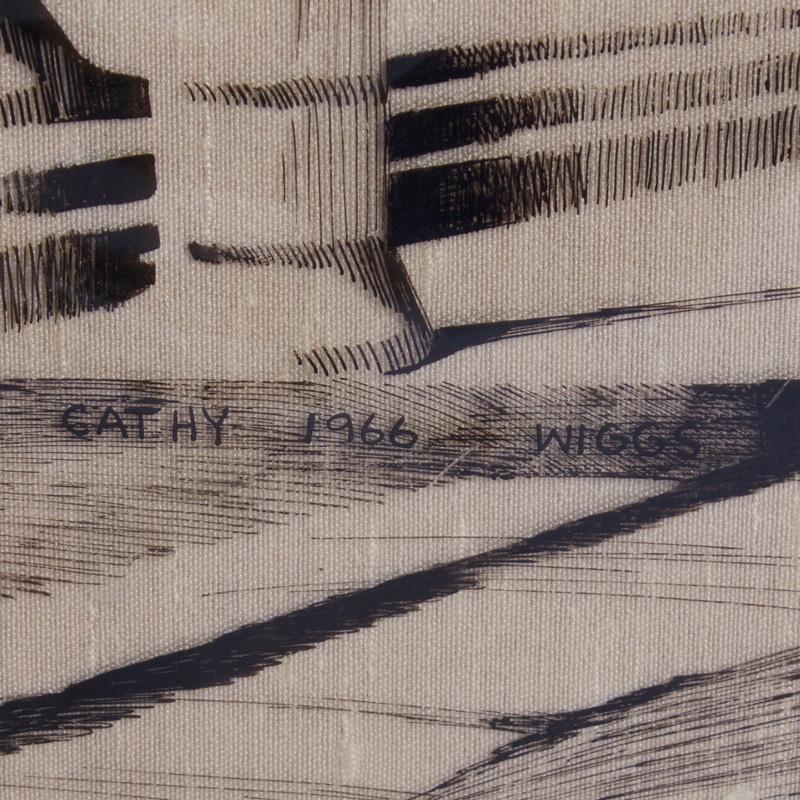 Reverse Drawing of Moorish Architecture by Cathy Wiggs For Sale 7