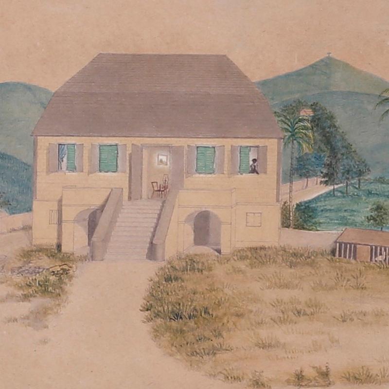 Rare Folky Watercolor Drawings on Paper by L.J. Harboe, Priced Individually - Realist Art by Unknown