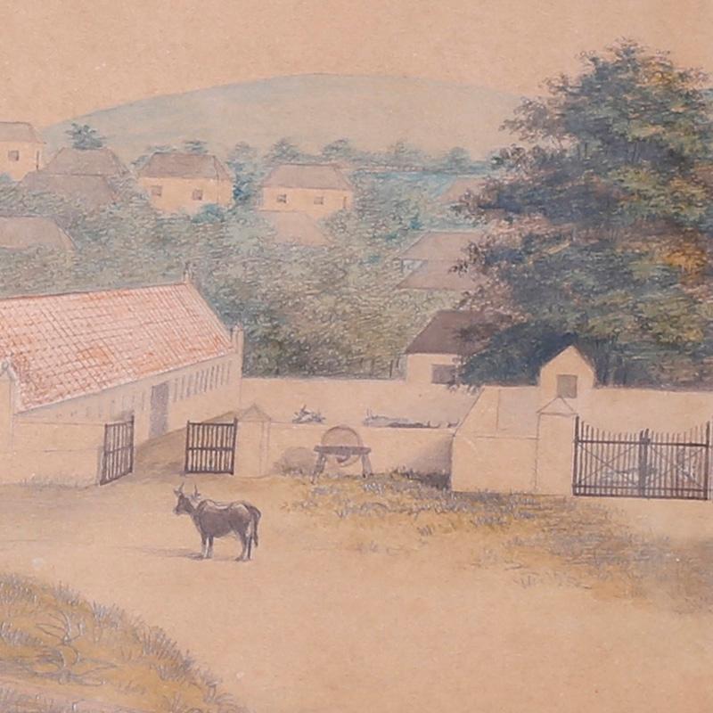 Rare Folky Watercolor Drawings on Paper by L.J. Harboe, Priced Individually For Sale 2