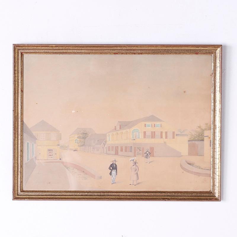 Rare Folky Watercolor Drawings on Paper by L.J. Harboe, Priced Individually For Sale 3