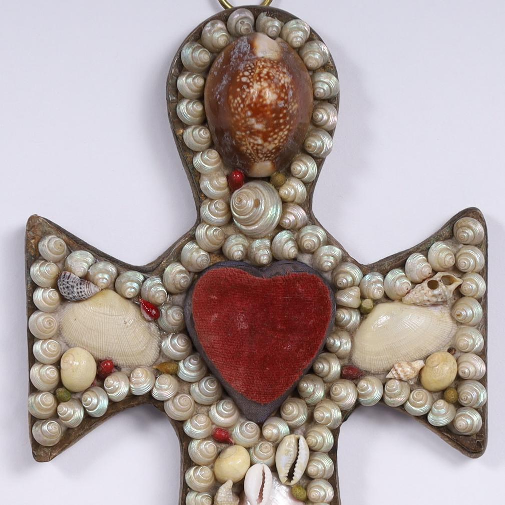 Antique Anchor Form Sailors Valentine - Victorian Art by Unknown