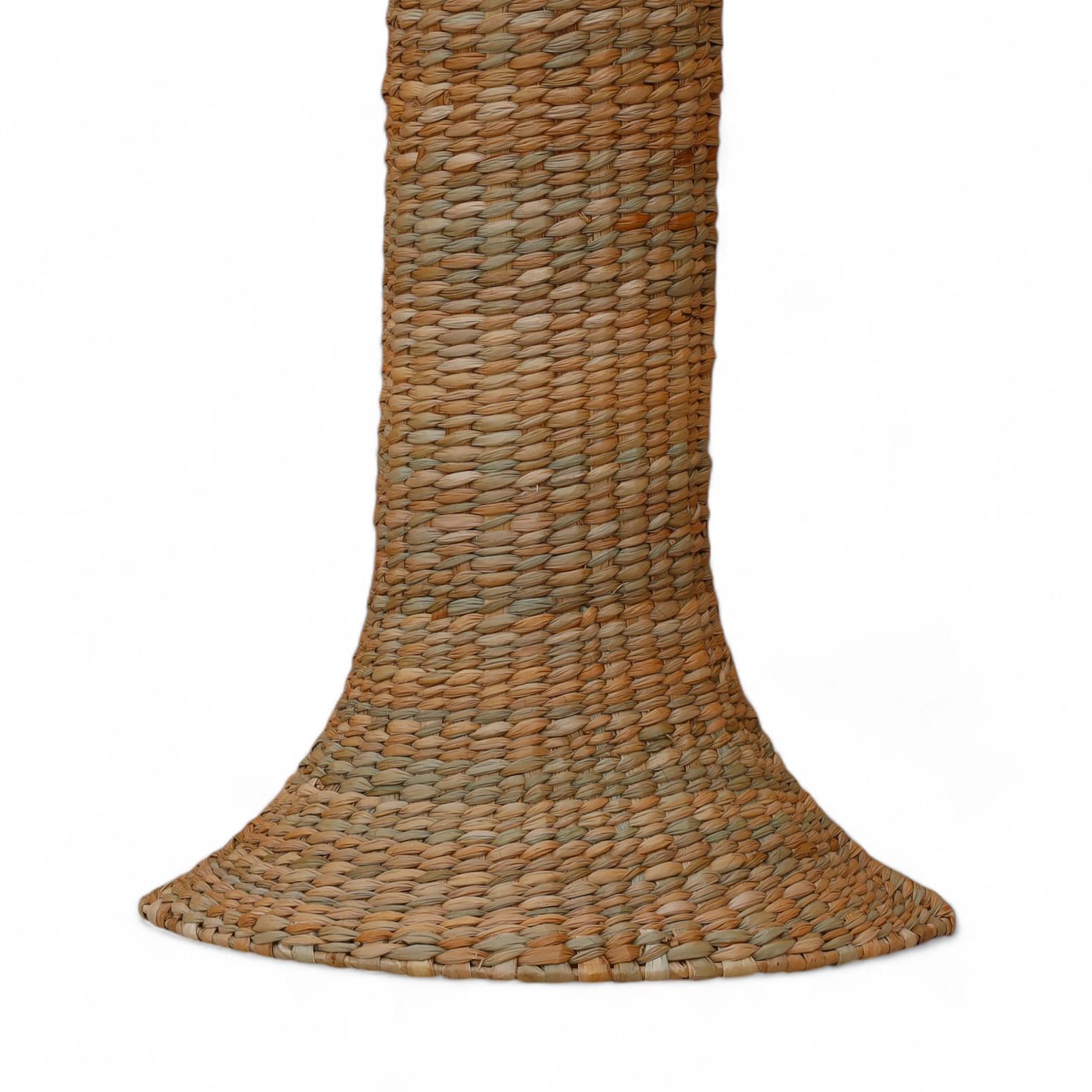 Pair of Wicker Wall Mount Palm Tree Sculptures from the Flores Collection For Sale 4