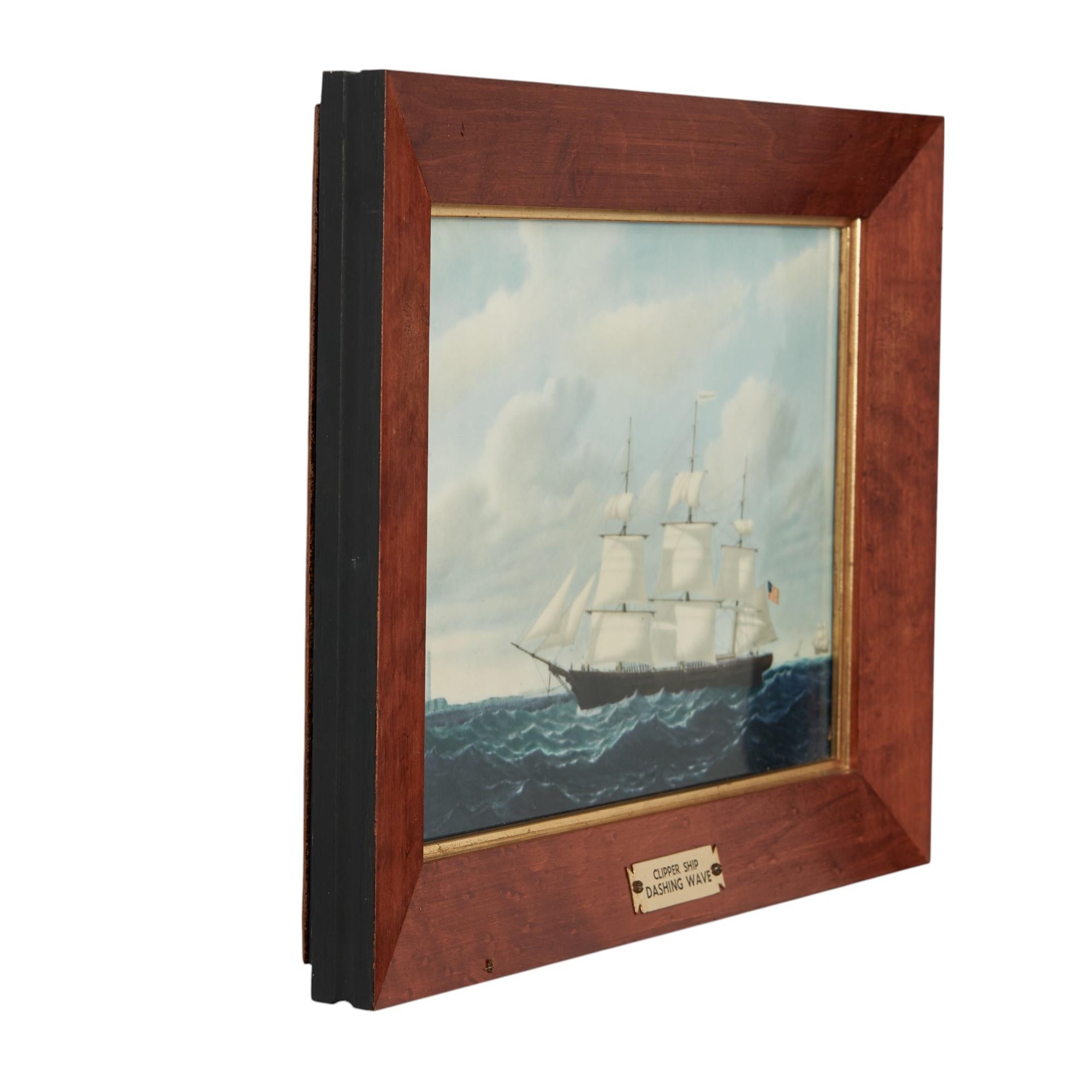 Vintage Groupe de cinq plaques de navires de croisière en porcelaine Wedgewood encadrées en vente 2