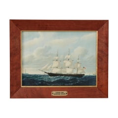 Vintage Groupe de cinq plaques de navires de croisière en porcelaine Wedgewood encadrées