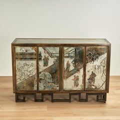 Mid Century Philip & Kelvin Laverne Bronze and Pewter "Chan Li" Cabinet