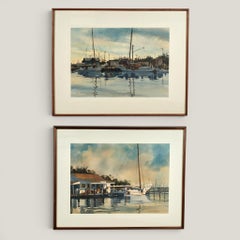 Pair of Nautical Watercolors by Steve Rogers