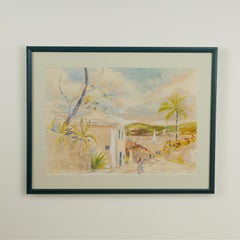 Vintage Watercolor of Bermuda by Alfred Birdsey