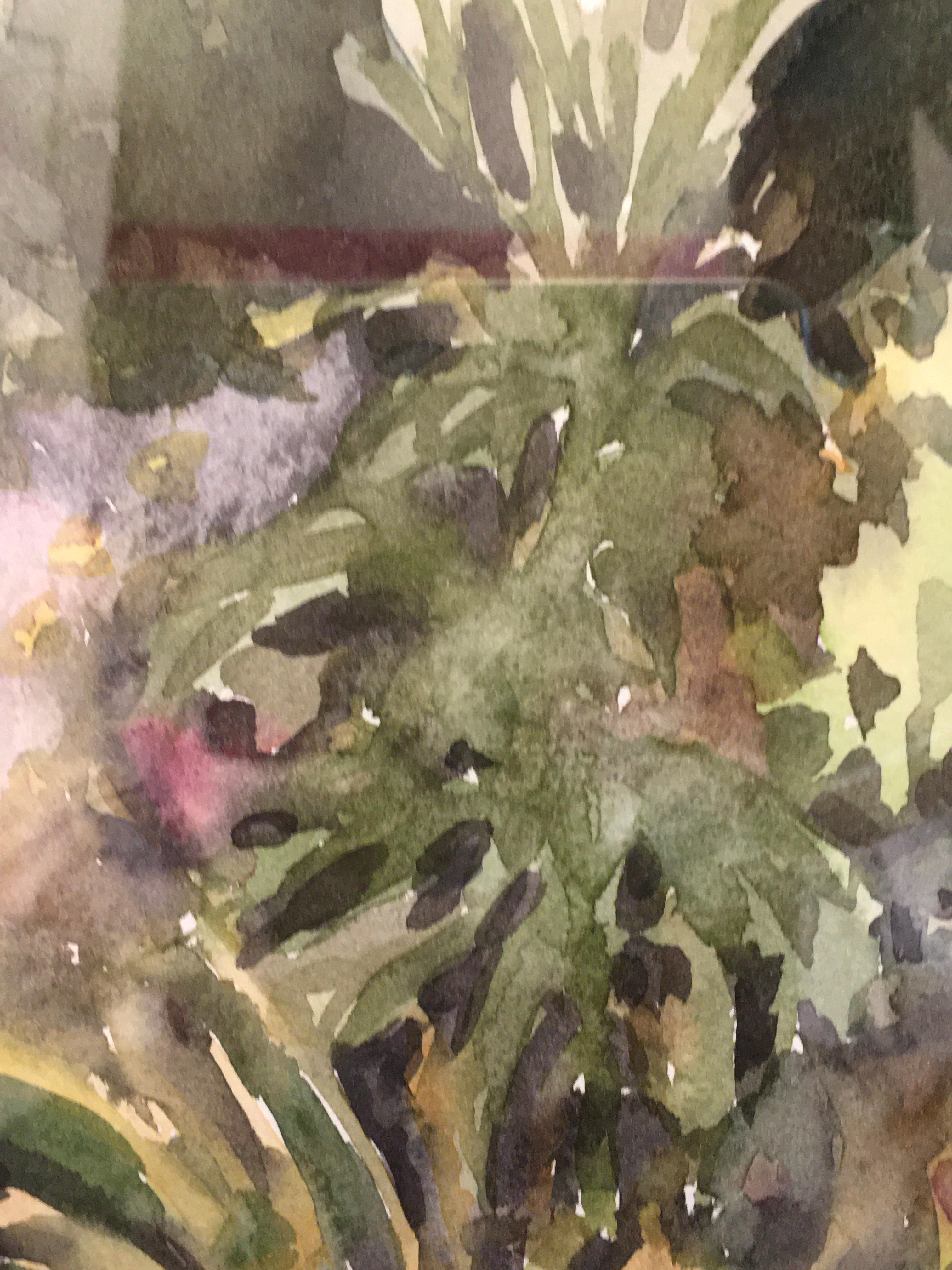 Erntemond 12:32 Uhr, Botanical,  Blumen Blumen, Aquarell, Arbeiten auf Papier, Blumen (Zeitgenössisch), Art, von Cynthia MacCollum