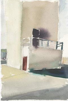 VFD #4, watercolor, California, industrial, architecture, building, training