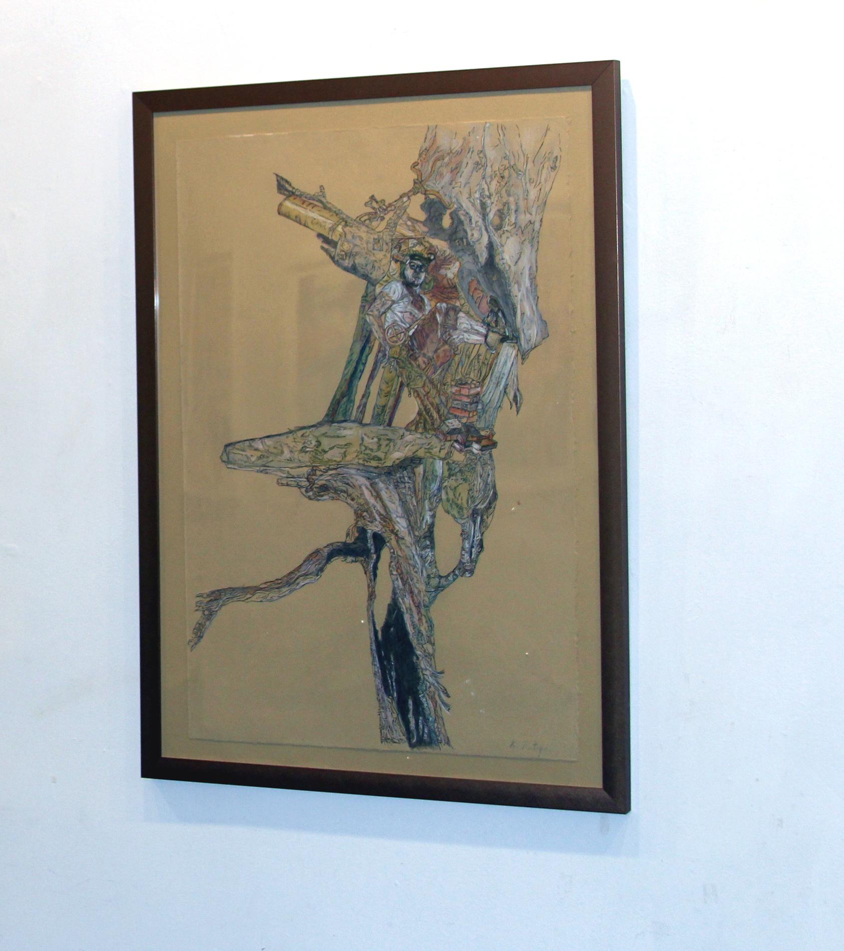 Explorador, Figurativo, Dibujo, Inventor, Ilustración, Árbol, Figura masculina