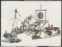 Lucky Penny Collector, Figurative, Collector, Drawing, Inventor, Illustration