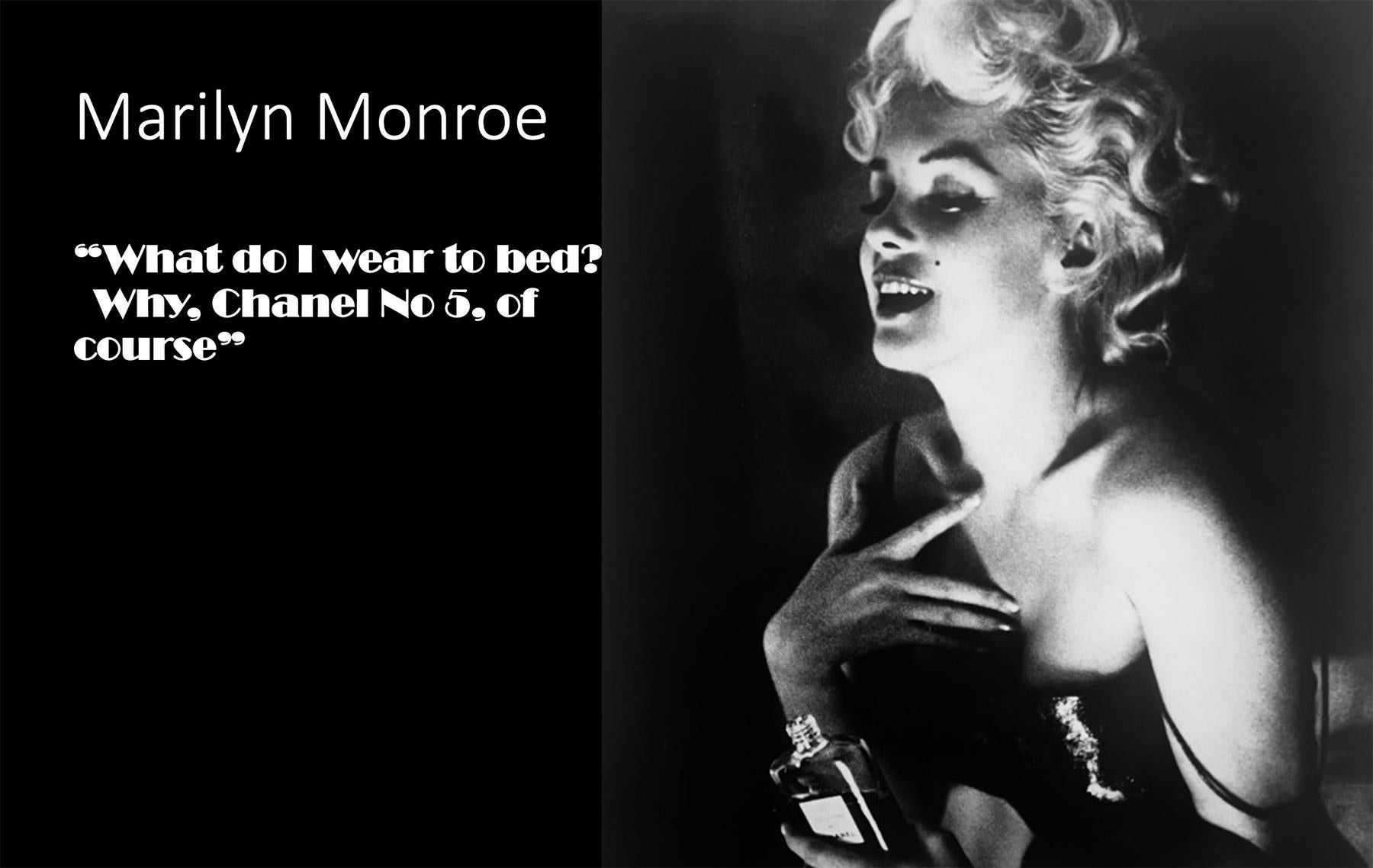 Marilyn Monroe CHANEL n°5 - 8 x 10 Impression négatif d'origine, 30x40 1/1 et NFT - Contemporain Photograph par Unknown