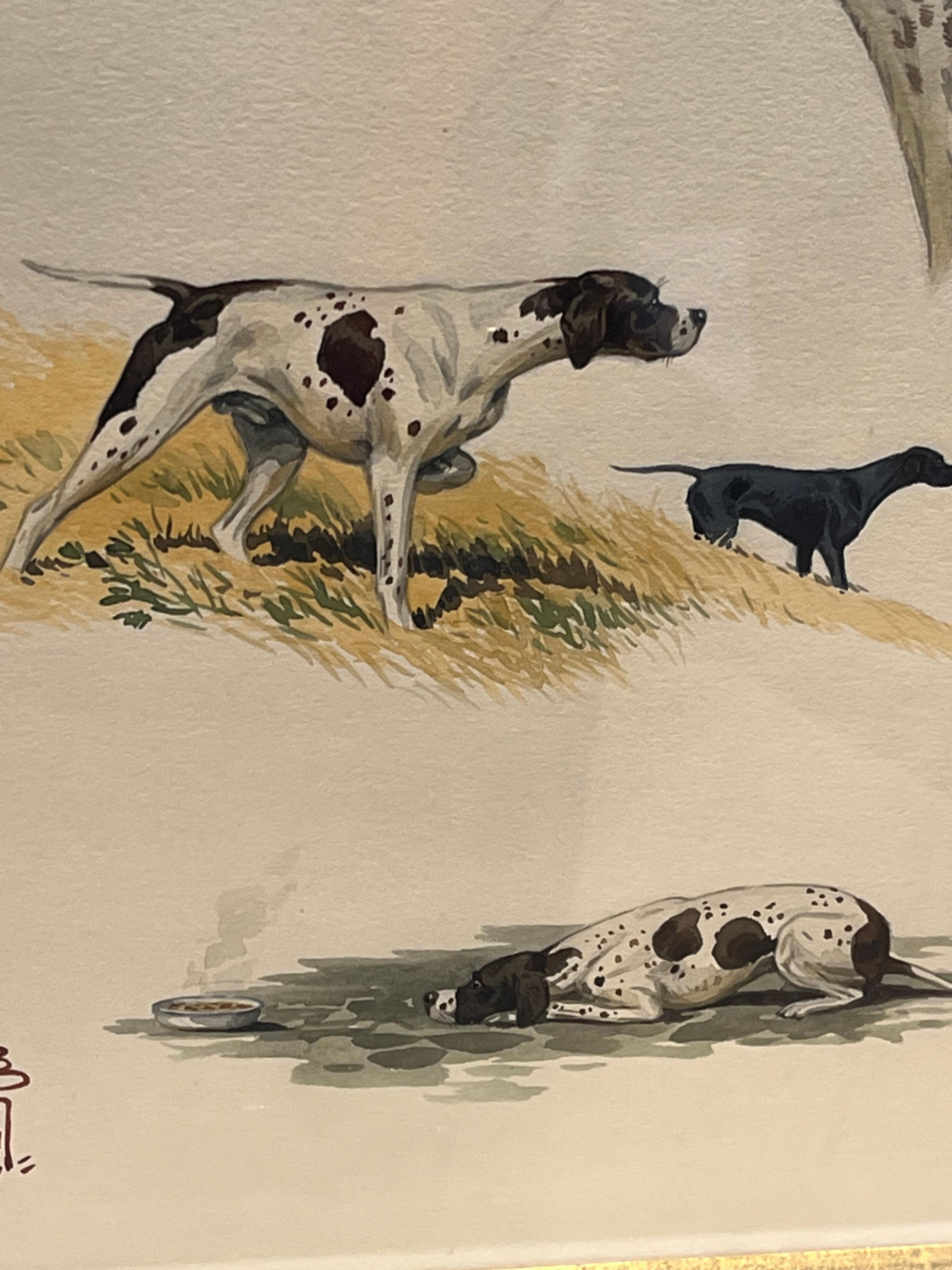Boris Riab était un artiste russe passionné par les chiens de sport et la chasse aux oiseaux. Ses dessins et ses aquarelles témoignent d'un souci du détail et d'une netteté des figures. Il se consacre à l'expression et à la personnalité des chiens