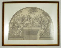 Parnassus after Raphael - 18th Century Pen and Ink Wash Drawing