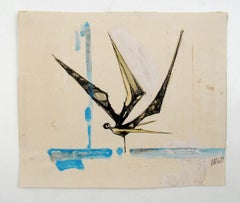 Nag Arnoldi, Suisse - Drawings (1974) : Icarus tombant et ange accroché