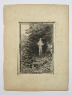 Fanny W. Currey ( Ireland ) 19thC Drawing of Celtic Cross - Via Crucis Via Lucis