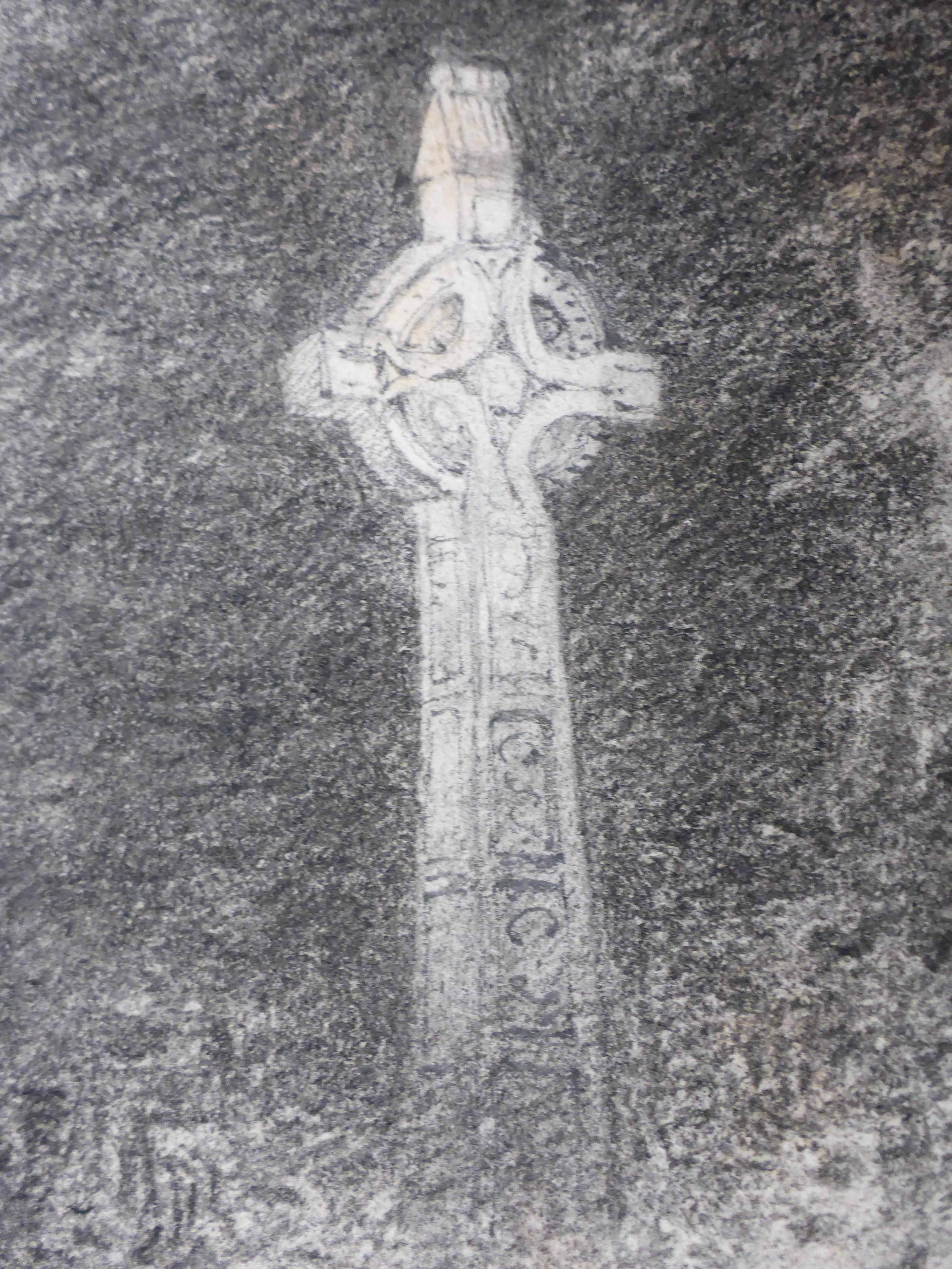 Fanny W. Currey ( Ireland ) 19thC Drawing of Celtic Cross - Via Crucis Via Lucis For Sale 5