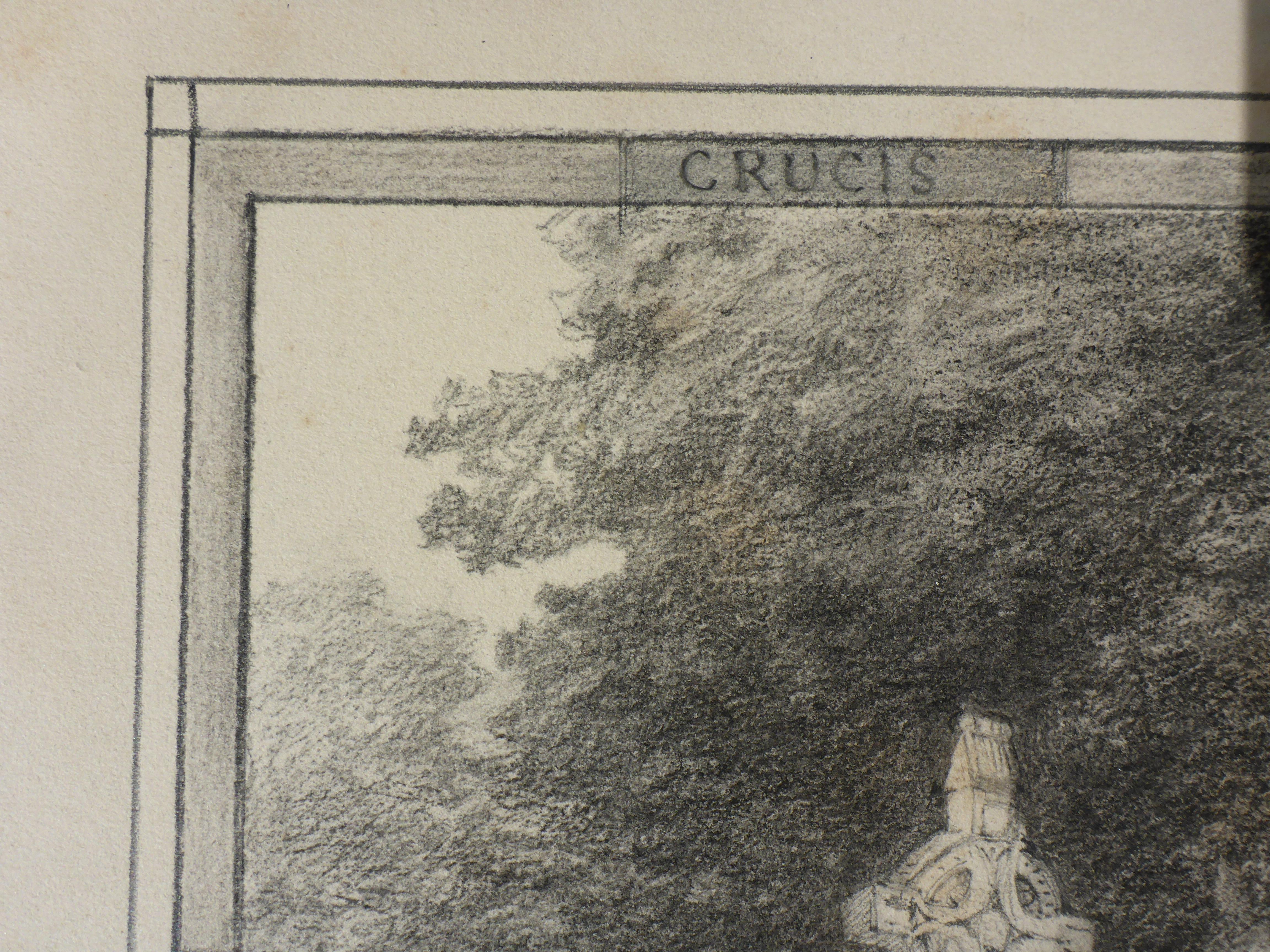 Fanny W. Currey ( Ireland ) 19thC Drawing of Celtic Cross - Via Crucis Via Lucis For Sale 2