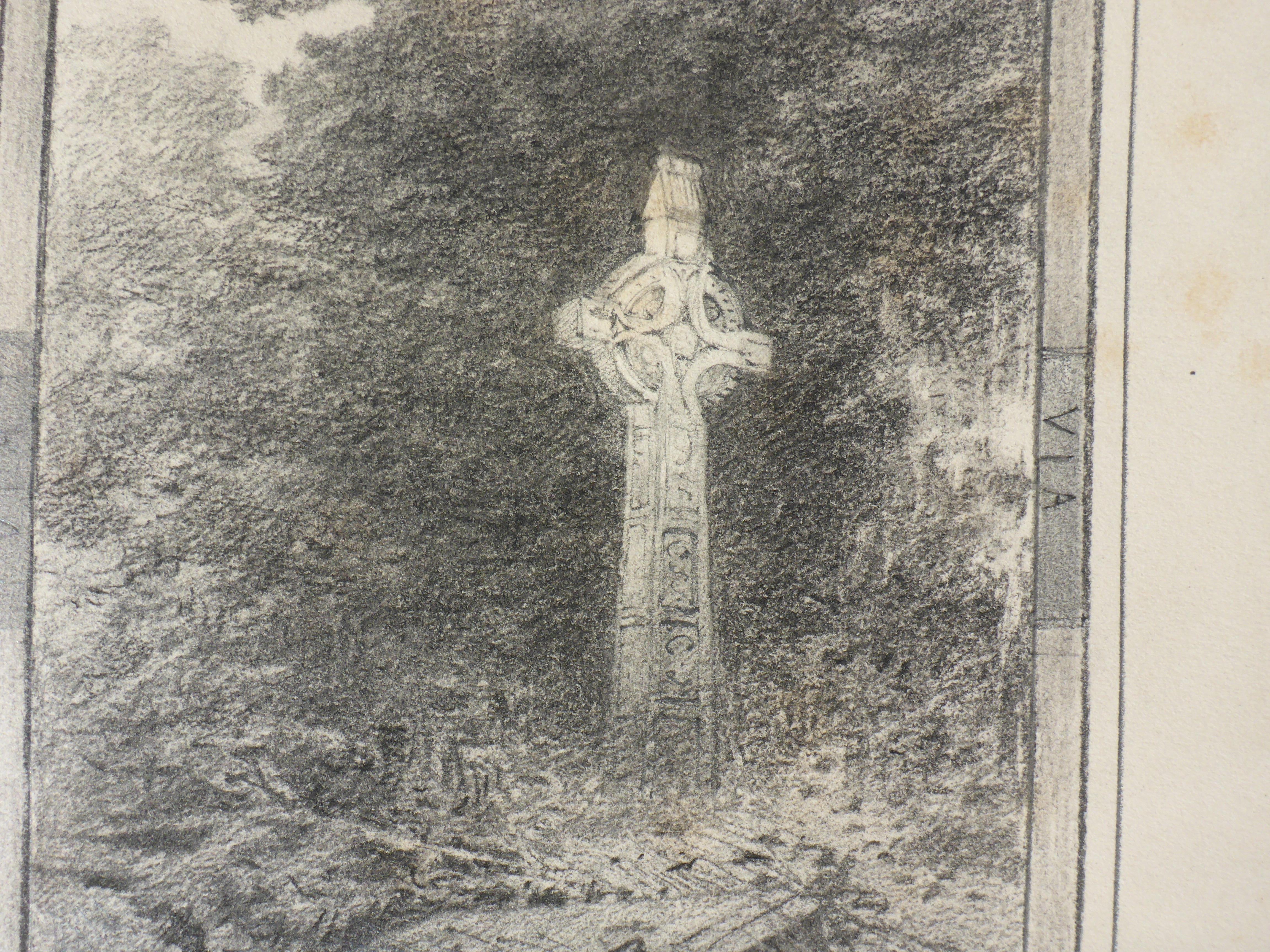 Fanny W. Currey ( Ireland ) 19thC Drawing of Celtic Cross - Via Crucis Via Lucis For Sale 3