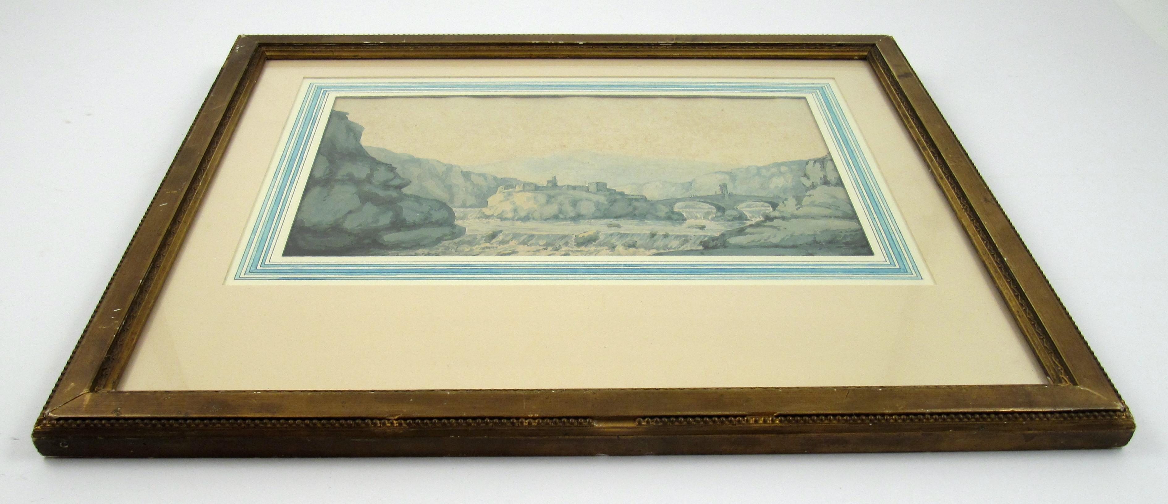 William Daniell (British, 1769-1837) Fortification 19th Century Ink Wash Drawing For Sale 4