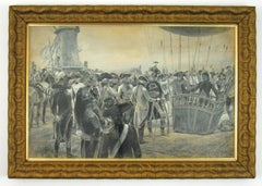 Richard Caton Woodville II (1856 - 1927) 1794 War Balloon Aquarell England 1910