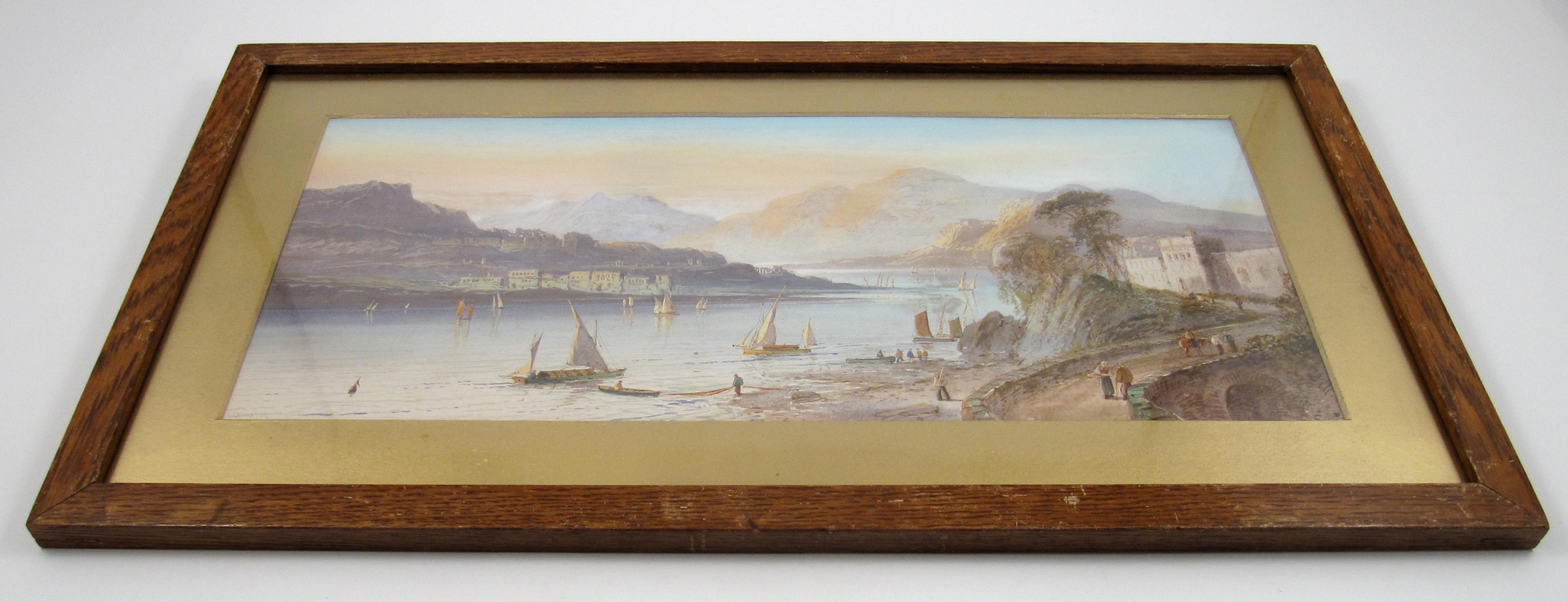 Lewis (anglais, 1826 - 1913) Lago Maggiore Suisse Aquarelle 1898 - Victorien Art par Lennard Lewis