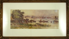 Charles George Nicholls English Landscape Ganges British India Watercolour 1805