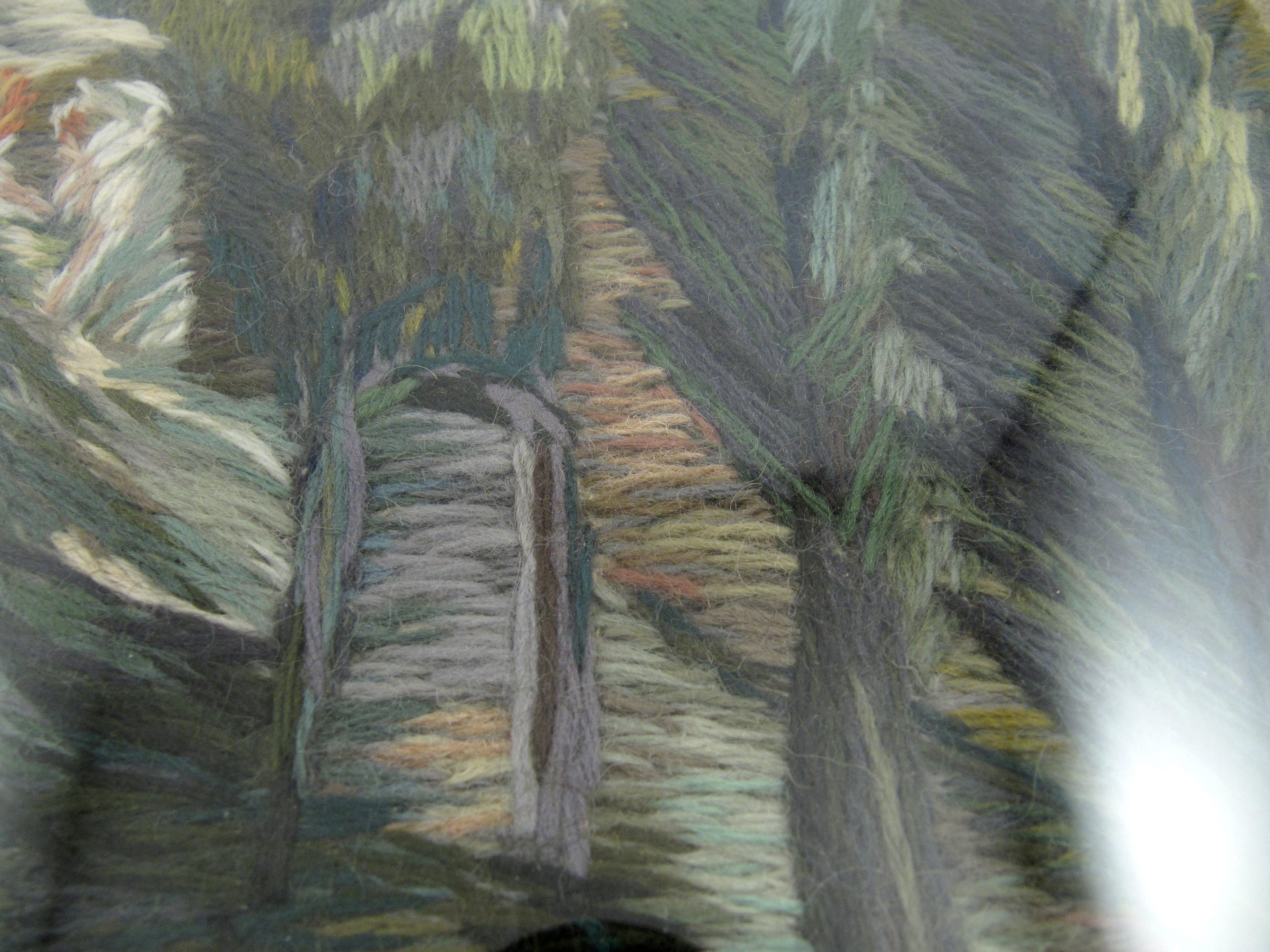 Angelika Furer - Denz (1880-1960) Symboliste suisse Laine Textile Travail à l'aiguille 1930 3