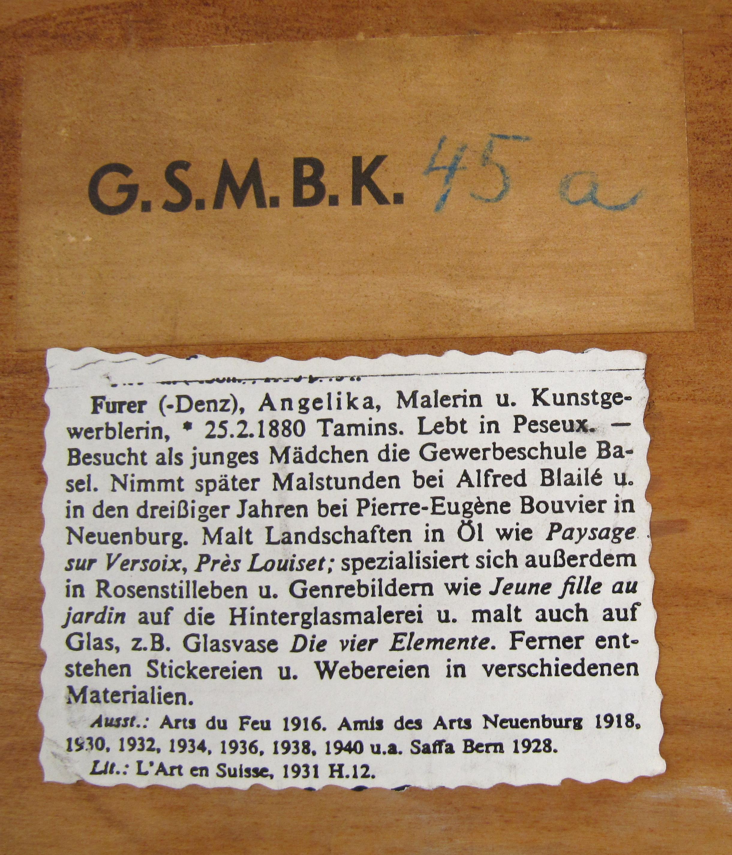 Angelika Furer - Denz (1880-1960) Symboliste suisse Laine Textile Travail à l'aiguille 1930 5