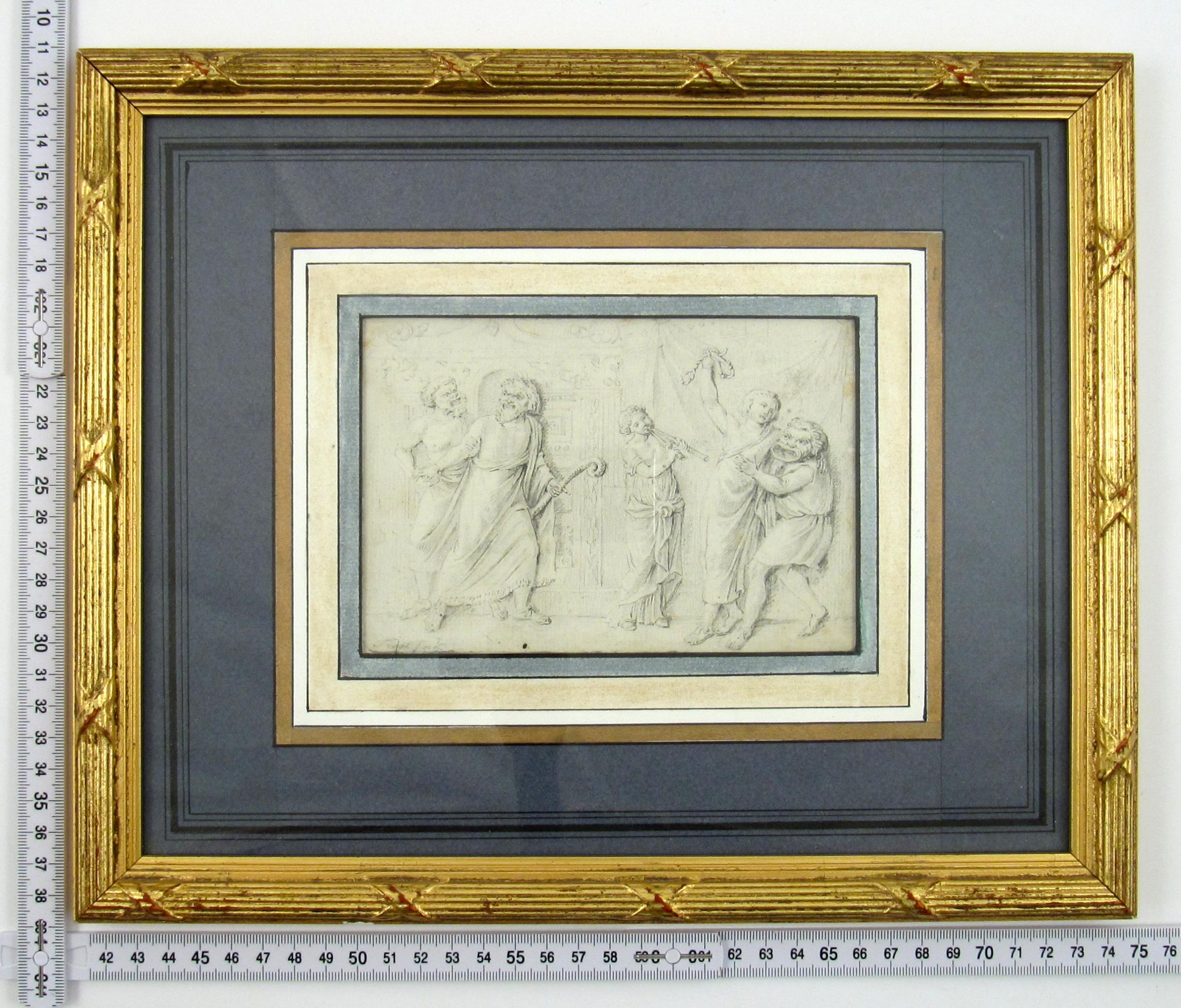François-Édouard Picot (Französisch 1786-1868) Griechische Komödie 19. Jahrhundert Zeichnung im Angebot 9