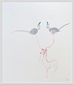 Animal Surrealist Painting Royal College of Art LGBTQ+ artist Circle Life Birds 