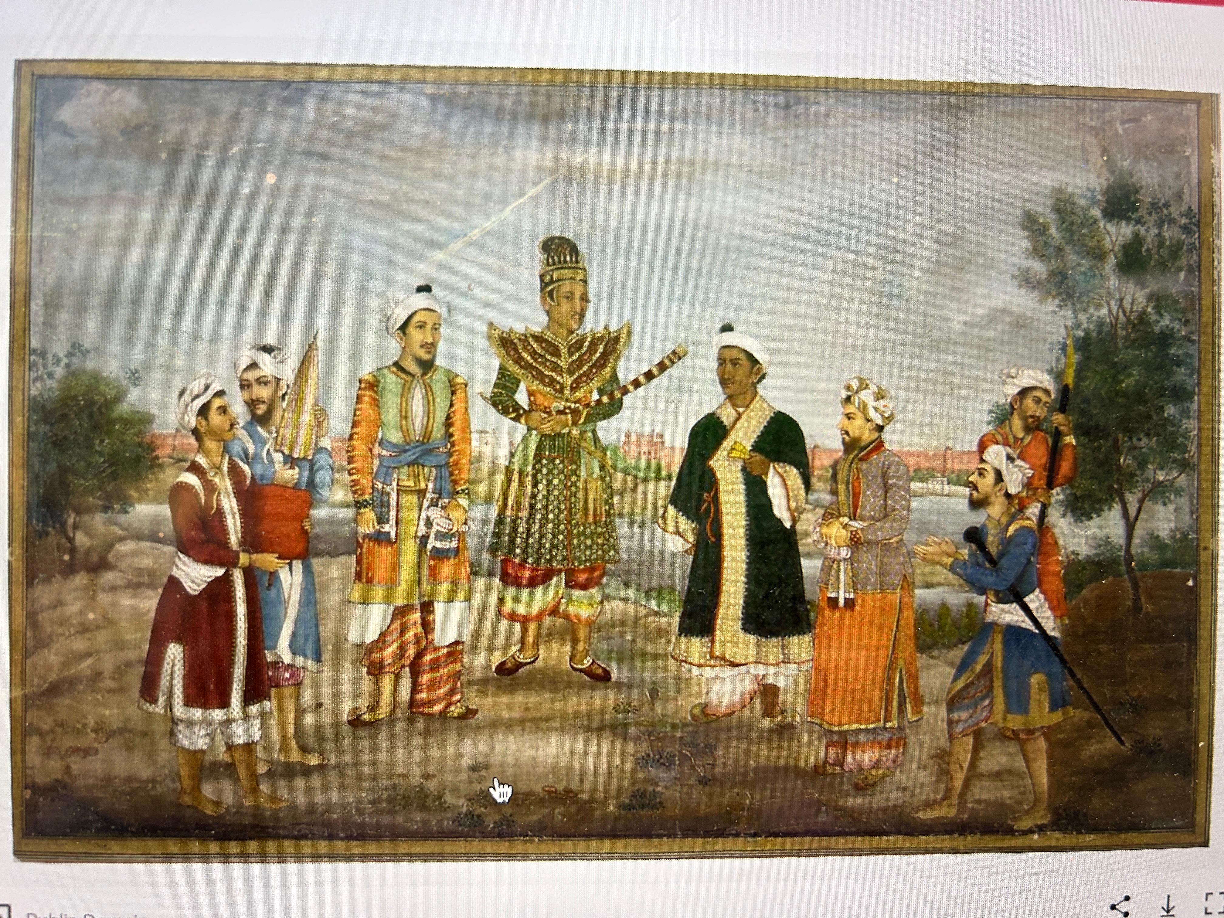 India Tribù Naga Acquerello del XIX secolo Pittura scolastica aziendale  Indiano in vendita 5