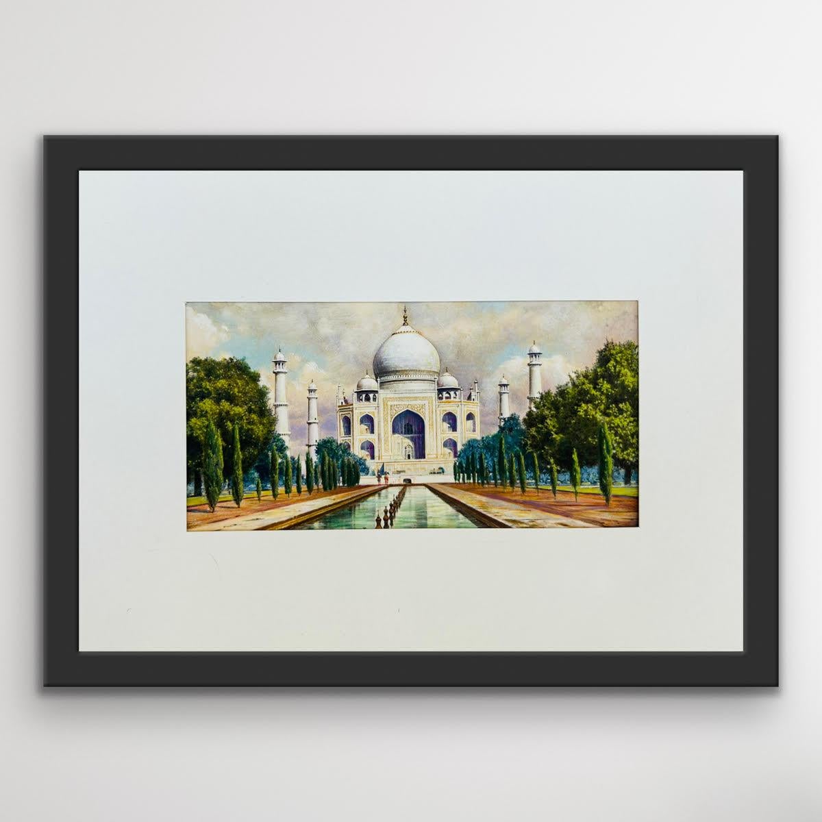 Original-Aquarell „ Taj Mahal“ für die Zigarettenkarte eines Kirchenmannes, Taj Mahal, Indien, um 1910 im Angebot 3