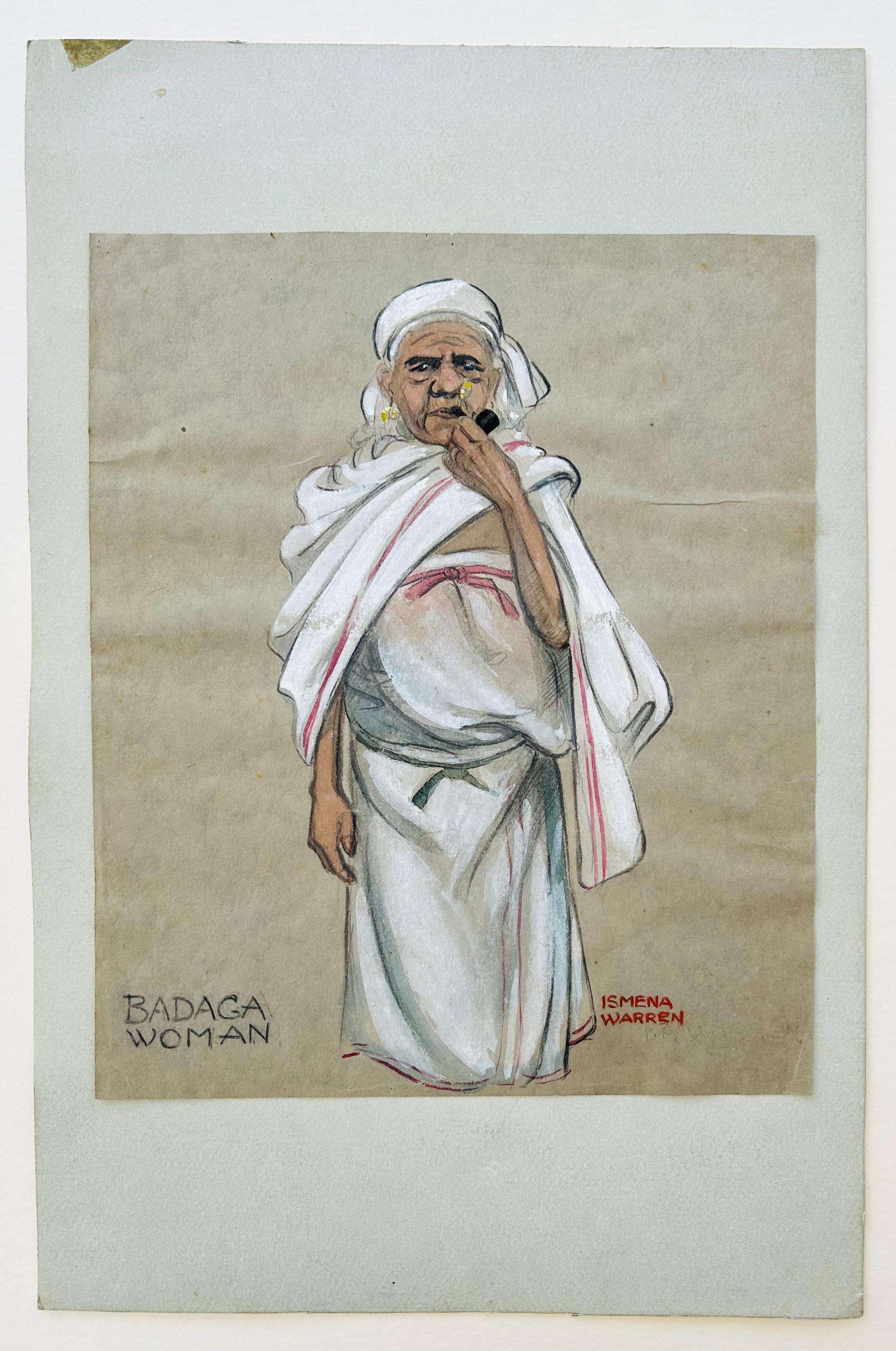 Colección Madrás de dibujos a la acuarela sobre papel y cartulina India principios del siglo XX en venta 4