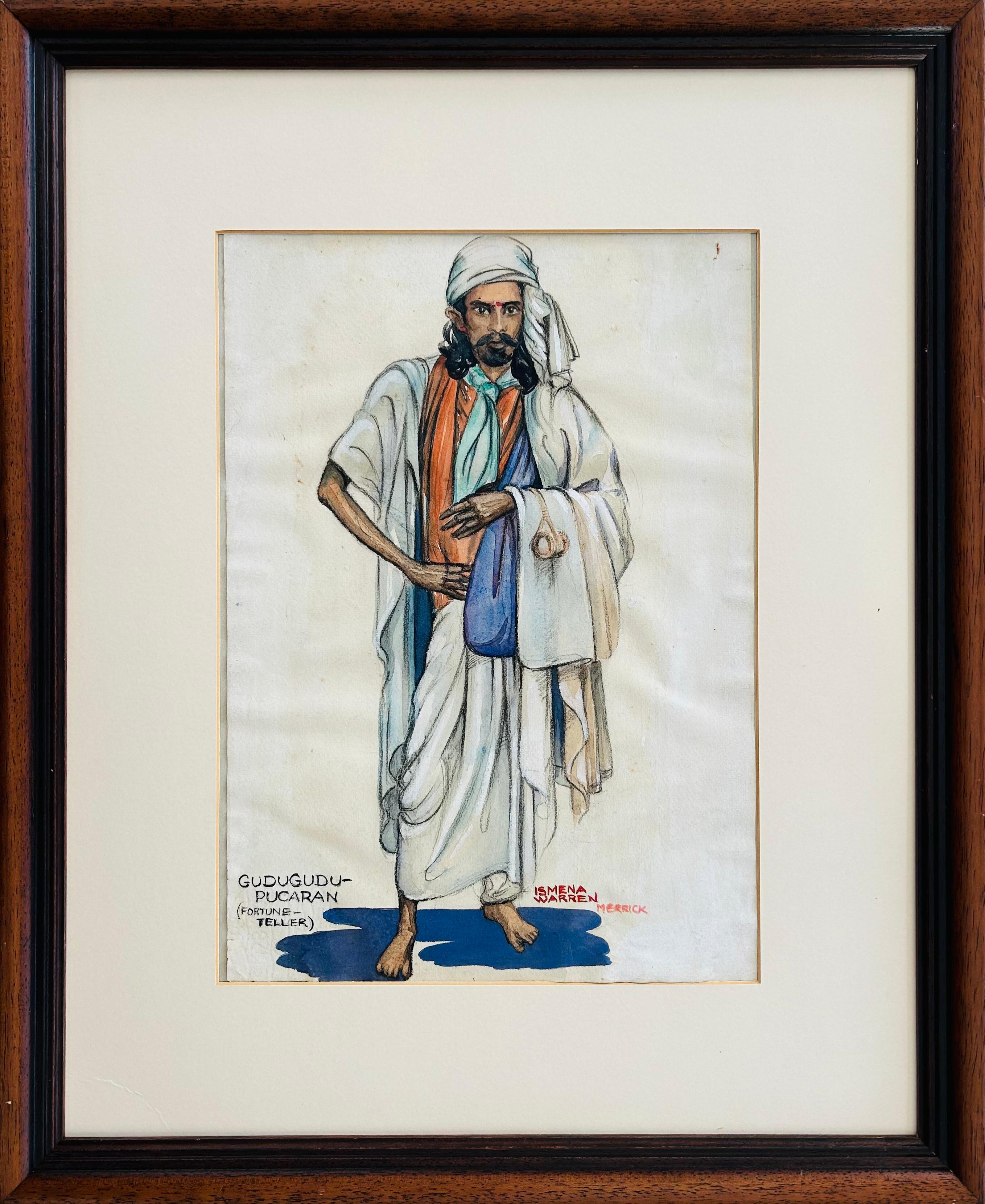 Colección Madrás de dibujos a la acuarela sobre papel y cartulina India principios del siglo XX - Art Otro estilo de arte de Ismaena R Warren