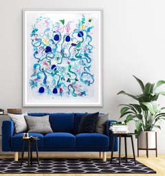 Orchestra di sirene surrealista Pittura di grandi dimensioni Royal College Art Donne LGBTQ+ Blues