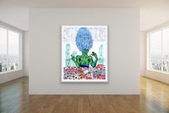 Large Painting Surrealist Royal College Art Women LGBTQ+ Art Green Blue Humour