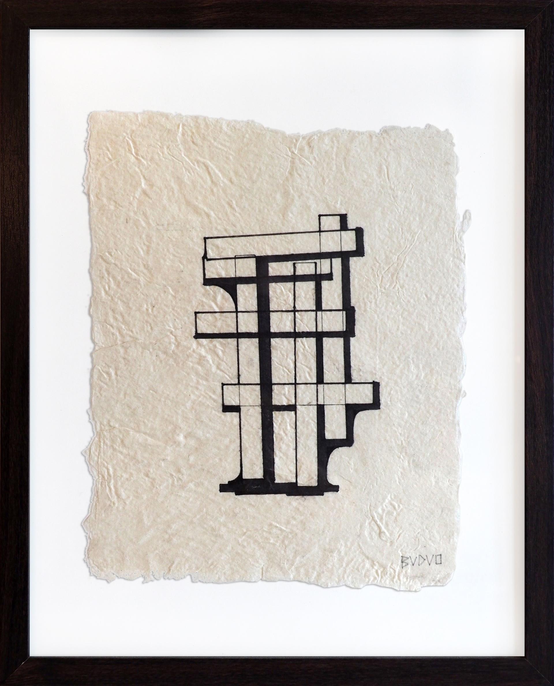 Steve Buduo Abstract Drawing – Homage an Chimayo-Zeichnung