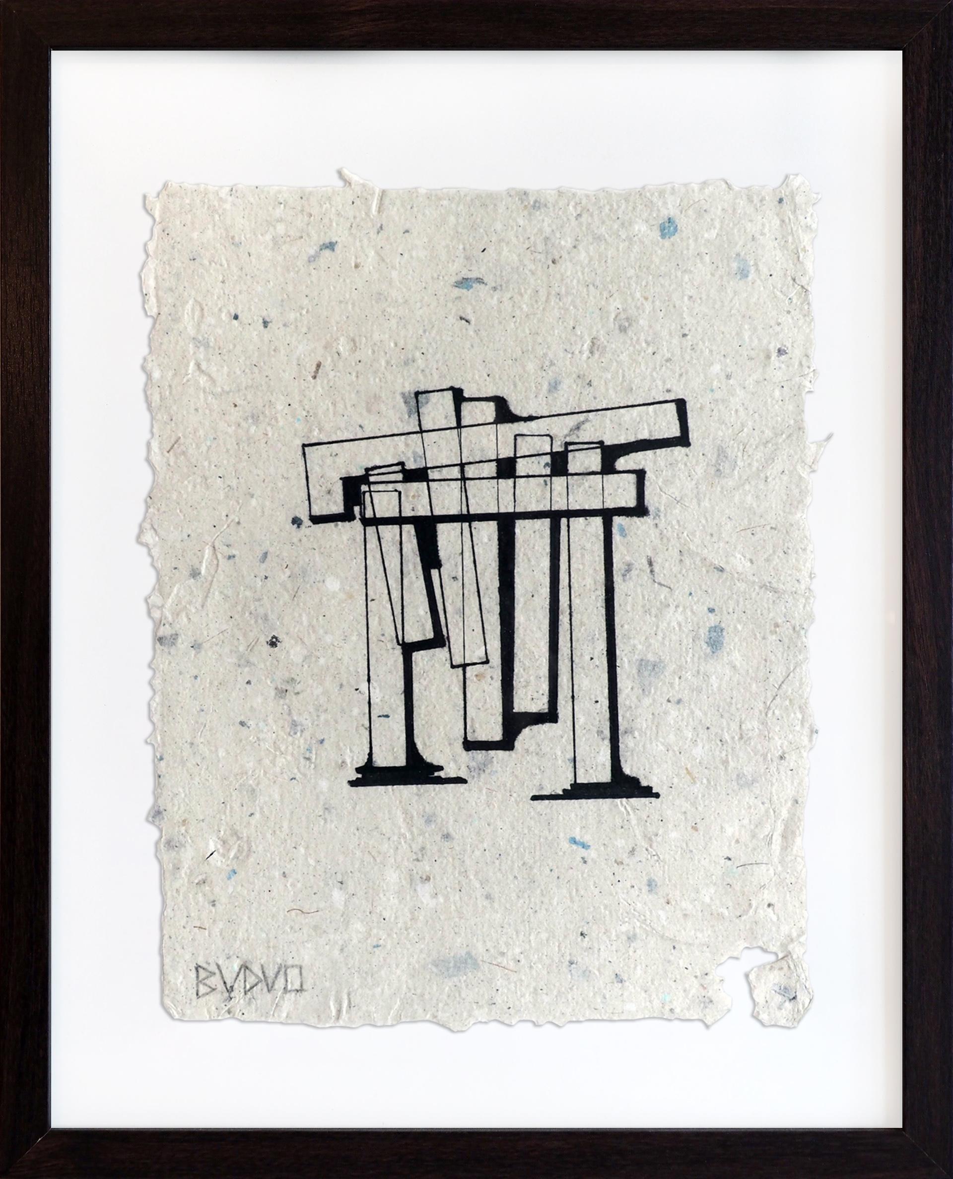 Steve Buduo Abstract Drawing – Monument I. Zeichnung