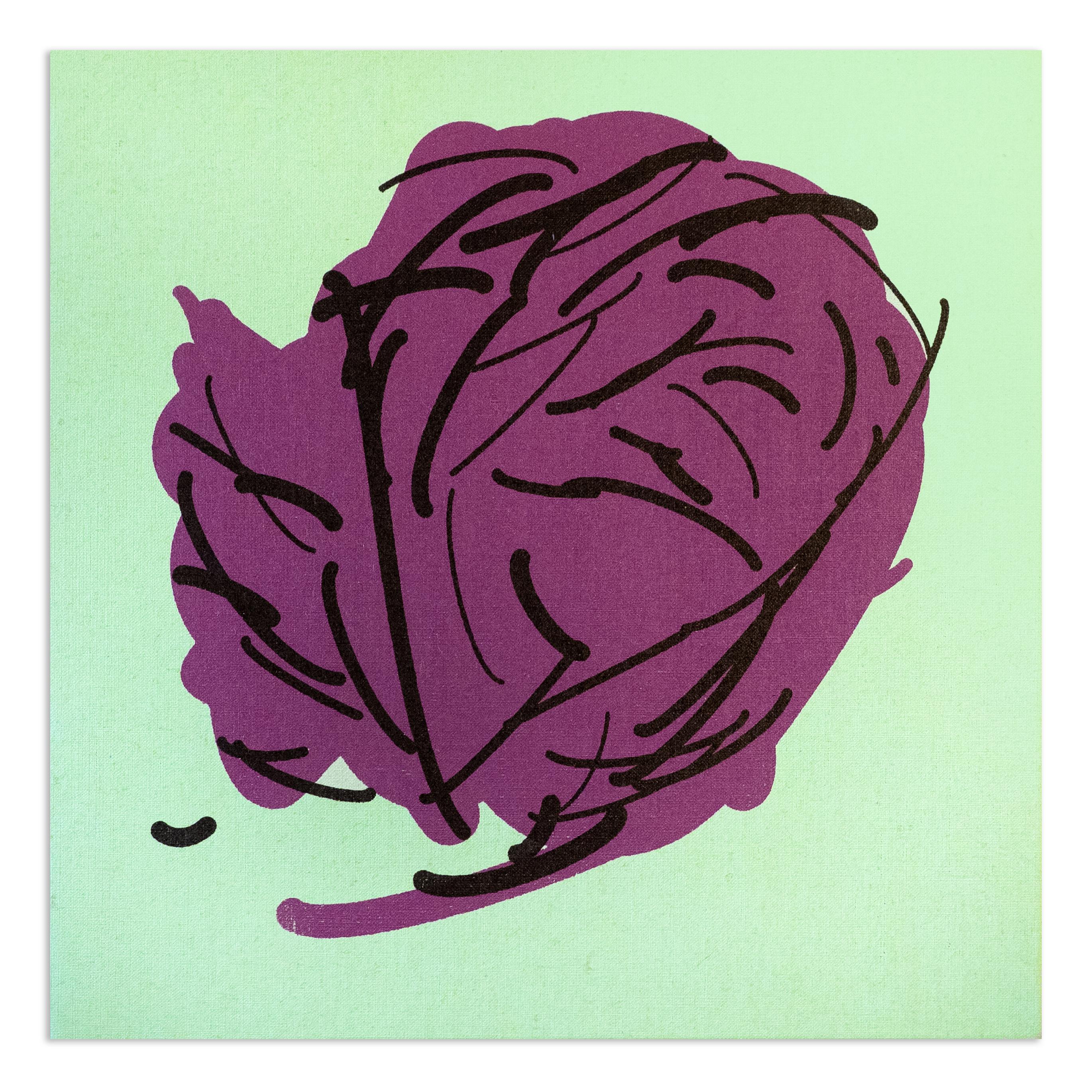 Tom White Abstract Print - Purple Cabbage
