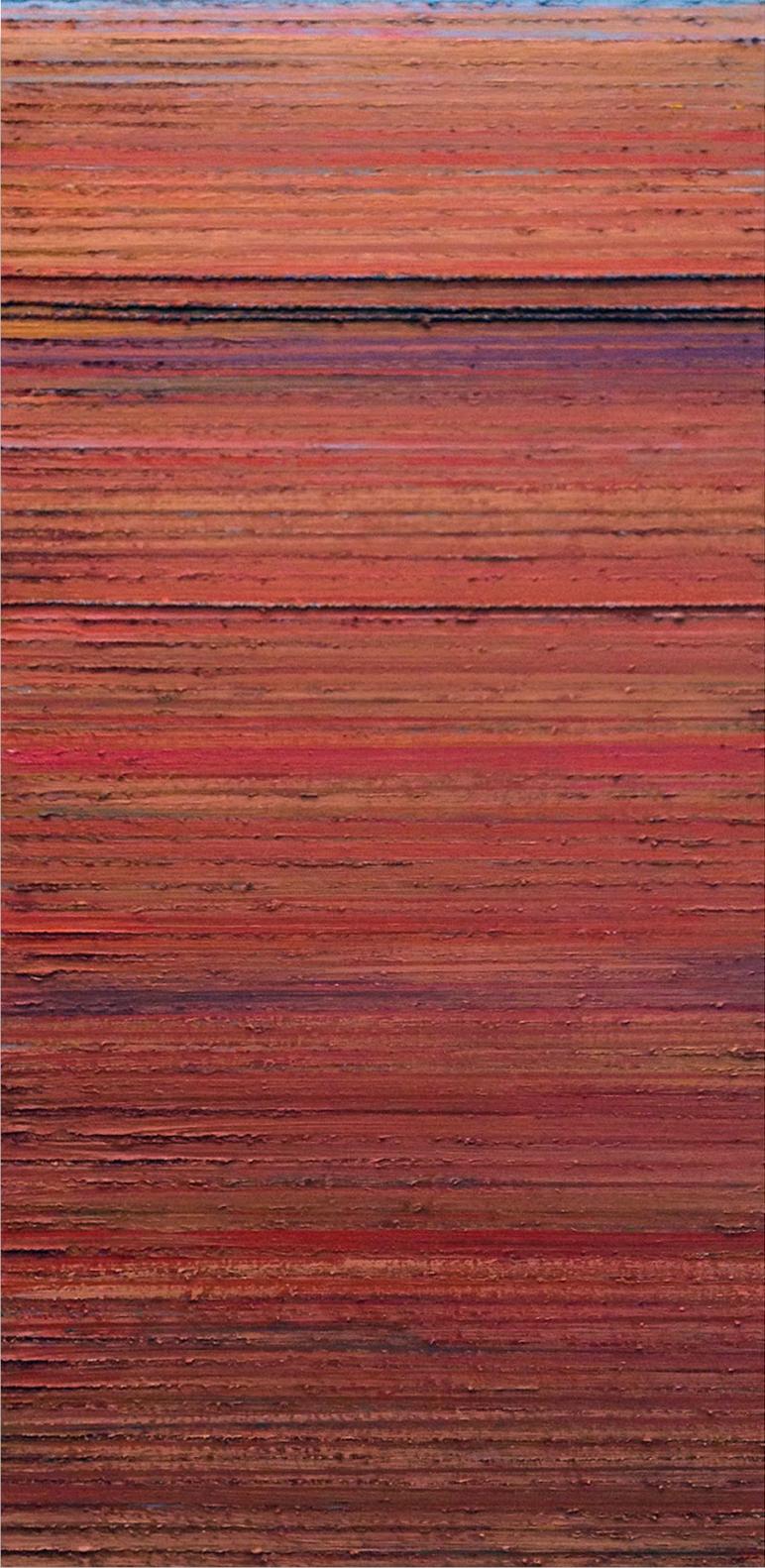 Pat Badt Abstract Painting - Sedona, abstracted red rocks, oil painting