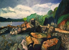 Ogunquit Maine, oil painting of summer day in Maine